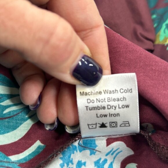 NWT Tuckernuck Alice Dress Merlot Sharp Floral Midi Dress Sz S Ruffles Cottage - Picture 13 of 13